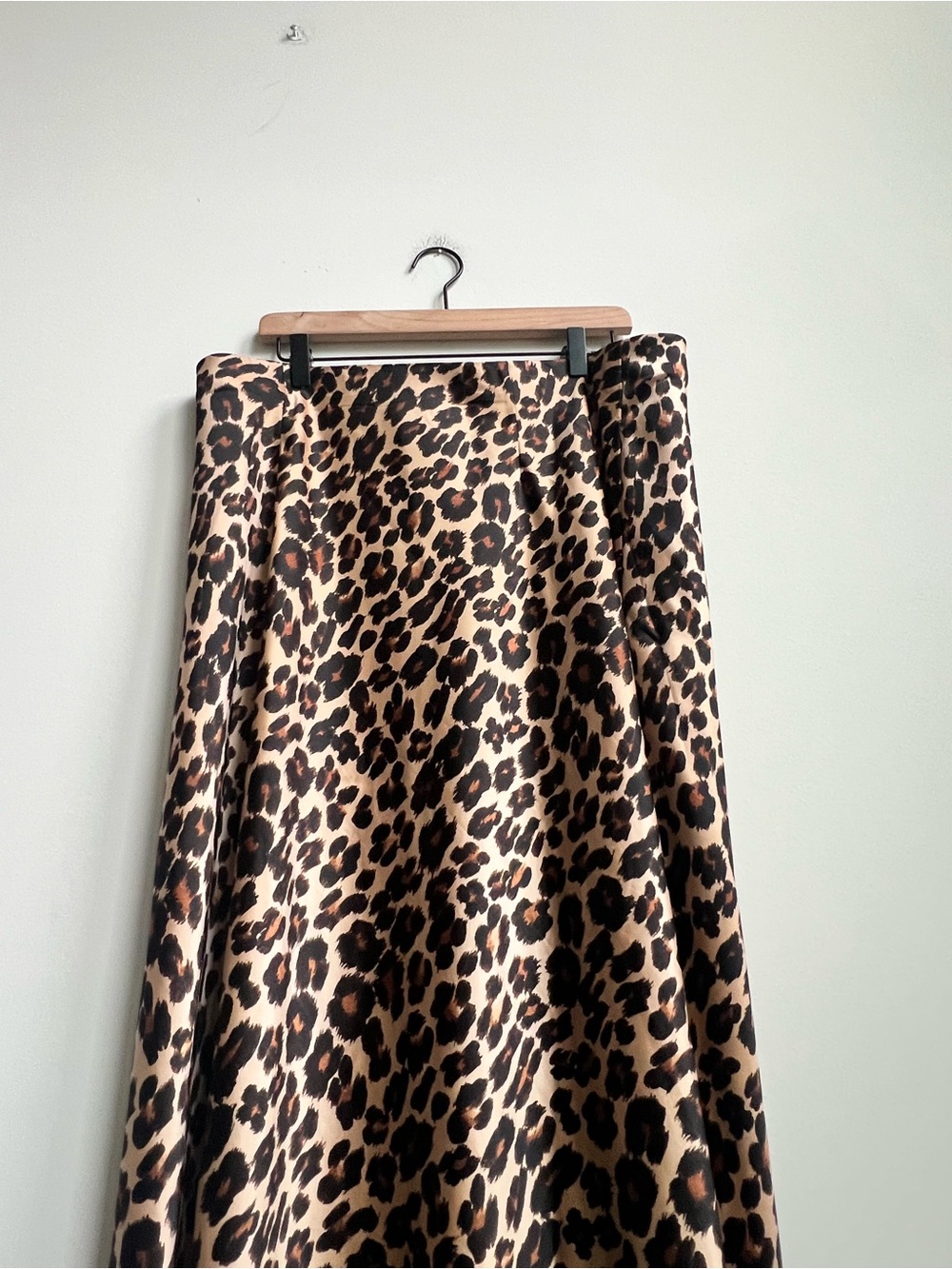 Talbots Satin Maxi Skirt OPULENT OCELOT Leopard Animal Print 16 Elegant Luxury - Picture 11 of 12
